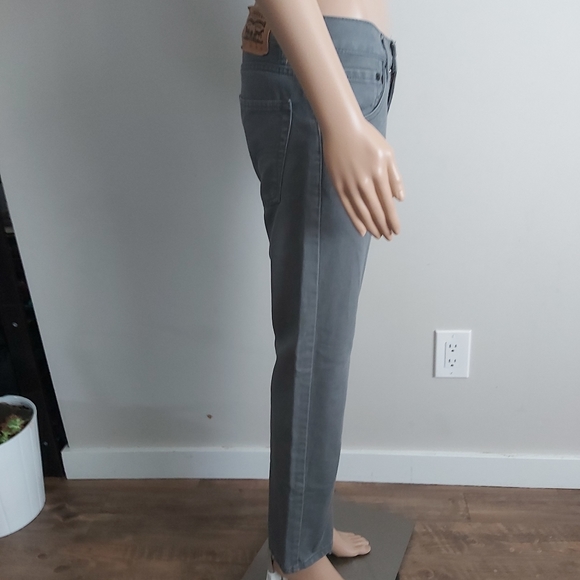 Levi's 513 gray corduroy slim straight mid rise jeans - Picture 6 of 14